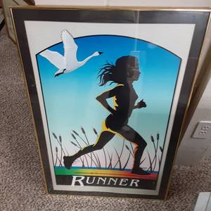 Inspirational Framed Runner Wall Art Print&nbsp