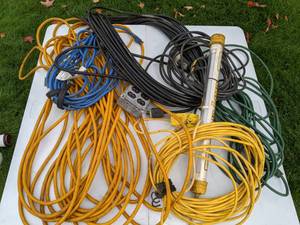 lot 58 image: Power Extension Cords -  AC Quad Box and SafTlight