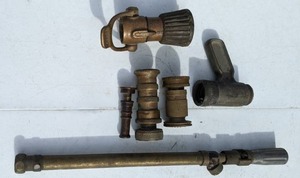 lot 13 image: Lot of (6) Antique Firehose Nozzles