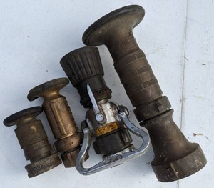 lot 14 image: Lot of (4) Antique Firehose Nozzles