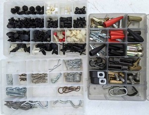 lot 28 image: Hardware Lot Rivet Clips, Cotter Pins, & More 