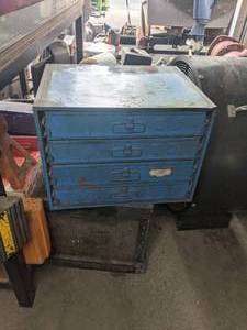 lot 149 image: Four Drawer Metal Case of Screws, Terminals, Connectors, Lockwashers and More