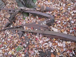 Antique bobsled Parts