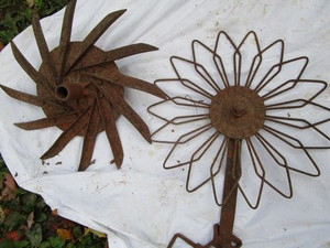 Garden Art - Rotary Hoe & Disk