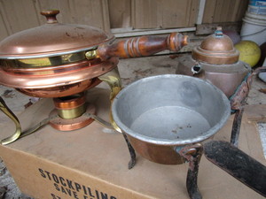 Copper Chafing & Teapot