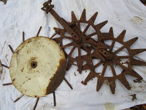 Garden Art - Rotary Hoe & Disk