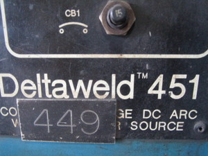 Miller Deltaweld 451 Welder, Wire Control & Feeder