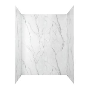 American Standard Passage 32 in. x 60 in. x 72 in. 4-Piece Glue-Up Alcove Shower Wall in Serene Marble, PP2971SWT.377.