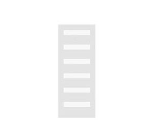 Stile Doors 24 x 80 Primed Slab 6 Lite Wood Interior Door, Satin Glass, Primed Solid Core MDF - No Bore.