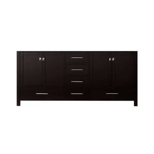 Virtu USA Caroline Avenue 72 in. W Bath Vanity Cabinet (Cabinet Base Only), Model # GD50072-CAB-ES - Slight Crack on LH Side Upper Front Corner.