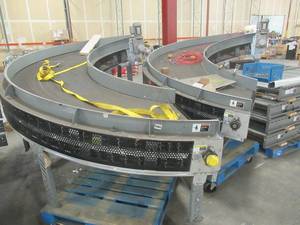 Transnorm Spiral Powered Belt Conveyor System With Power and Standard Roller Distribution. - Used in Warehouse $3500.00 Low Reserve