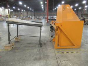 Econo Lift Stationary Hydraulic Dumper, SD36-20, 2000 lb Load Capacity. 110V. With Sorting Table. - Used in Warehouse - $2000.00 Low Reserve