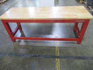 Husky 72 x 24 Adjustable Height Workbench. - CrackedScratched Top.