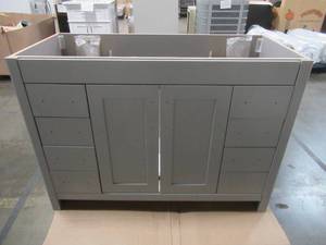 48 x 22 Vanity Cabinet in Gray - No Top.