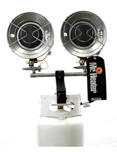 lot 20 image: MR. HEATER 30,000 BTU Radiant Double Tank Top Propane Heater