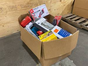lot 56 image: Coffin Box of Home Depot Customer Returns