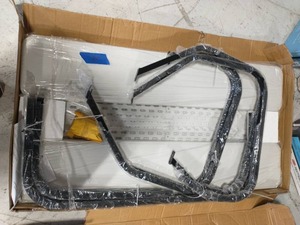 lot 30 image: White Rectangular Plastic Outdoor Picnic Table with 2 Bench
