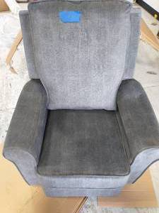 lot 43 image: GOOD&GRACIOUS 32.75 in. Width Microfiber Grey Heavy Duty Manual Recliner Chair with 3-Positions