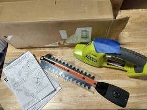lot 57 image: RYOBI ONE 18V Cordless Battery Grass Shrubber Trimmer (Tool Only)