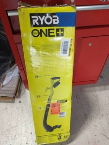 lot 59 image: RYOBI ONE 18V 10 in. Cordless Battery String Trimmer and Edger with 1.3 Ah Battery and Charger