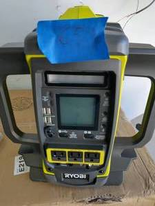 lot 65 image: RYOBI RETAIL $699 NEW 40V 1800-Watt Power Station Lithium Battery Inverter Push Start Generator4 Port Charger (Tool-Only)