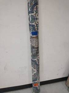 lot 11 image: HAMPTON BAY Star Moroccan 5 ft. x 7 ft. TealWhite IndoorOutdoor Area Rug