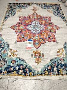 lot 22 image: STYLEWELL Aurora Multicolored 6 ft. x 9 ft. Medallion Area Rug