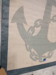 lot 18 image: BAZAAR ANCHOR BLUE AREA RUG