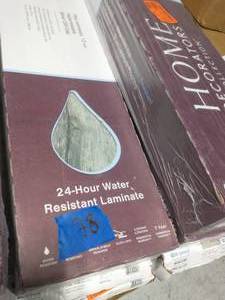 lot 78 image: Silver Cliff Oak 12 mm T x 7.48 in. W x 50.67 in. L Water Resistant Laminate Flooring (18.42 sq.ft.case
