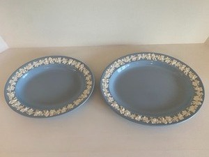 Set of Wedgwood Embossed Queens Wear Platters