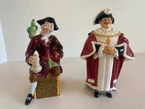 Arthur Bowker Long John Silver Figurine and Royal Doulton The Mayor Figurine