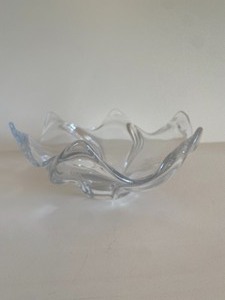 Unmarked Glass Crystal Centerpiece