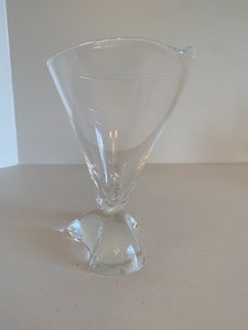 Steuben Crystal Cornucopia Vase