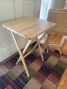 Set of Portable TV Trays with Stand