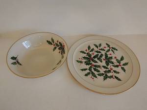 Two Lenox Holiday Dishes