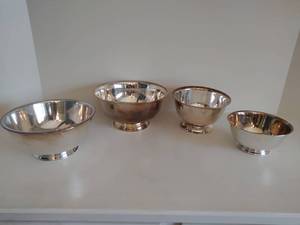 Four Paul Revere Reproduction Footed Bowls