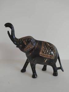 Hand Etched Metal Elephant