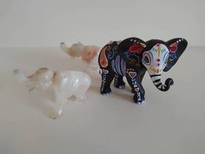 Three Elephant Figurines