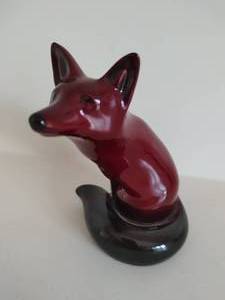 Royal Doulton Flambe Fox Figurine- #1