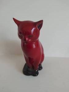 Royal Doulton Flambe Cat Figurine