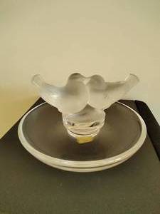 Lalique Crystal Bird Trinket Dish