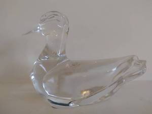 Baccarat Crystal Duck Figurine