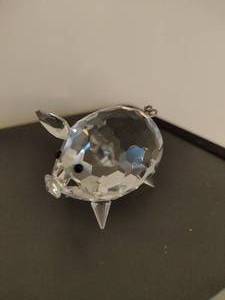 Swarovski Crystal Pig Figurine