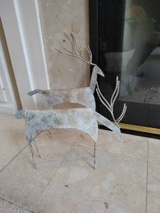Two Metal Deer Dcor