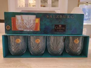 Set of Four Salzburg Cristal de Flandre Glasses