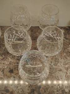 Set of 5 Waterford Crystal Snifters