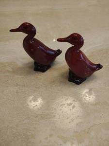 Pair of Royal Doulton Flambe Duck Figurines