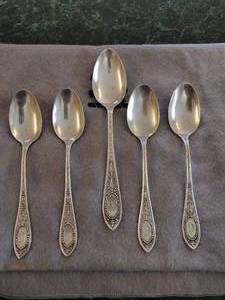 Five Sterling Silver Spoons