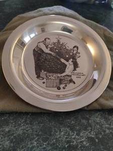 1973 Norman Rockwell Sterling Silver Plate