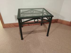 Glass-Top End Table